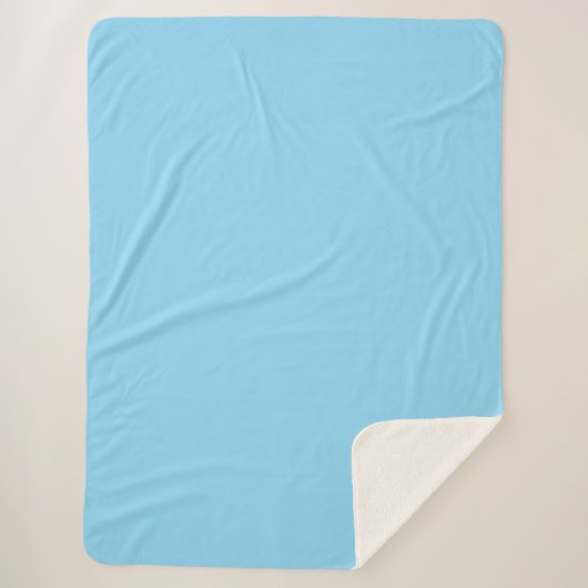 Hellblauer Stoffmatte Sherpadecke (Vorderseite)