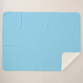 Hellblauer Stoffmatte Sherpadecke (Vorderseite (Horizontal))