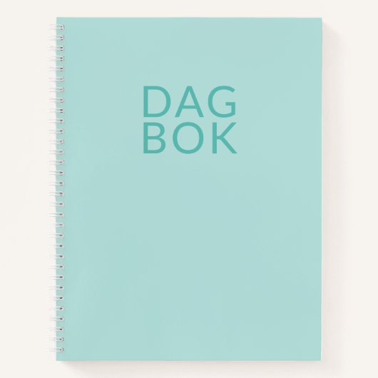 Hellblauer Tagebuch Notizblock (Vorderseite)