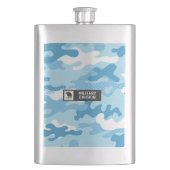 Hellblauer Tarnmuster Militär Flachmann (Vorderseite)