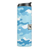 Hellblauer Tarnmuster Thermosbecher (Nach links gedreht)