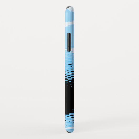 Hellblauer Text Case-Mate iPhone Hülle (Hinten/Rechts)