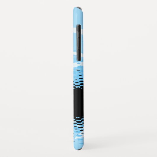 Hellblauer Text Case-Mate iPhone Hülle (Hinten/Links)