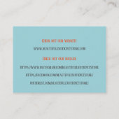 Hellblauer Tierarzt/Tierarzt Visitenkarte (Rückseite)