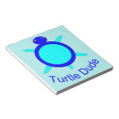 Hellblauer Turtle-Typ Notepad Notizblock (angewinkelt)