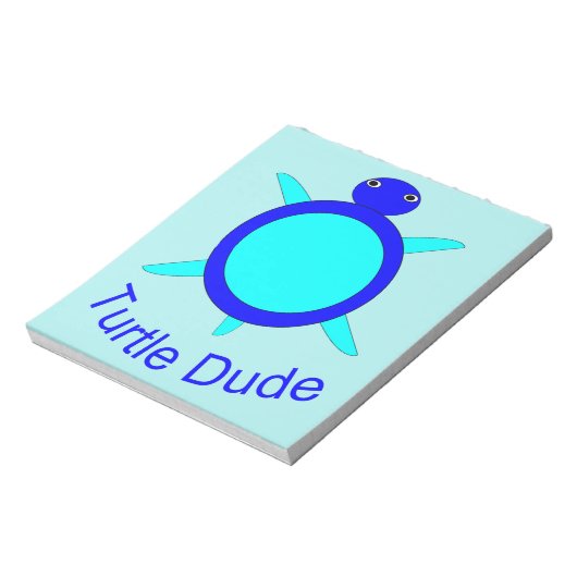Hellblauer Turtle-Typ Notepad Notizblock (Rotiert)