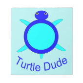 Hellblauer Turtle-Typ Notepad Notizblock (Vorderseite)
