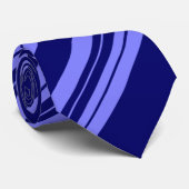 Hellblauer und dunkelblauer Diagenstreifen Moderne Krawatte (Gerollt)