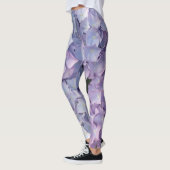 Hellblauer und rosa Hydrangea Legging Leggings (Links)
