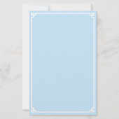 Hellblauer und weißer griechischer Schlüsselrand Briefpapier (Vorderseite)