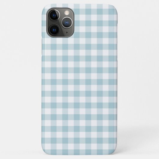 Hellblauer und weißer Karo Case-Mate iPhone Hülle (Rückseite)