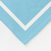 Hellblauer und weißer Seeanker Fleecedecke (Ecke)