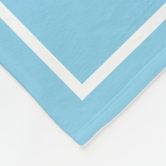 Hellblauer und weißer Seeanker Fleecedecke (Ecke)