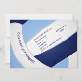 hellblauer Volleyballmädchen Einladung (Rückseite)