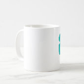 Hellblauer Wasserfarbe-Sprache-Ballon Kaffeetasse (Vorderseite Links)