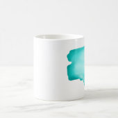 Hellblauer Wasserfarbe-Sprache-Ballon Kaffeetasse (Mittel)