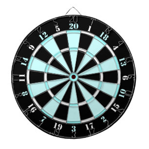 Hellblauer, weißer und schwarzer Dartboard Dartscheibe