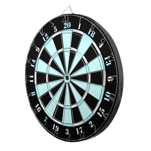 Hellblauer, weißer und schwarzer Dartboard Dartscheibe (Vorderseite rechts)