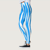 Hellblauer Zebra-Druck Leggings (Links)