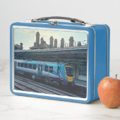 Hellblauer Zug , Bahnhof Sheffield Metall Brotdose (Beispiel)