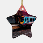 Hellblauer Zug Keramik Ornament (Rechts)