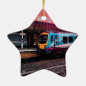 Hellblauer Zug Keramik Ornament (Hinten)