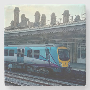 Hellblauer Zug Steinuntersetzer