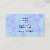 Hellblaues abstraktes Muster Visitenkarte (Rückseite)
