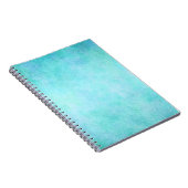 Hellblaues aquamarines Aquawatercolor-Papier bunt Notizblock (Rechte Seite)