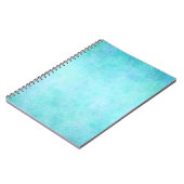 Hellblaues aquamarines Aquawatercolor-Papier bunt Notizblock (Linke Seite)