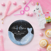 Hellblaues Aquarellkleid Sweet 16 Geburtstag Pappteller (Party)