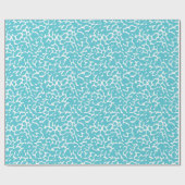 Hellblaues Aquarellleopardenmuster Geschenkpapier (Flach)