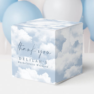 Hellblaues "Auf Wolke Neun" Junggesellinnen-Wochen Geschenkschachtel