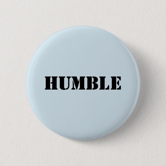 Hellblaues BESCHEIDENES buttn Button (Vorderseite)