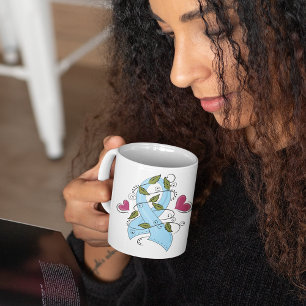 Hellblaues Bewusstseinsband Unterstützung und Hoff Kaffeetasse