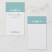 Hellblaues bezauberndes französisches Lilien-Motiv Visitenkarte (Vorne/Hinten)