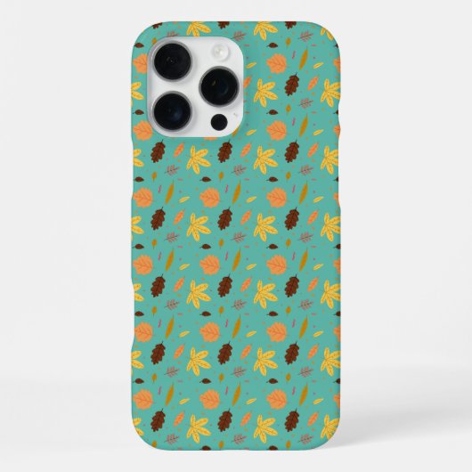 Hellblaues Blätter iPhone Case Hülle (Rückseite)
