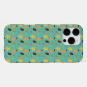 Hellblaues Blätter iPhone Case Hülle (Rückseite (Horizontal))