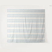 Hellblaues Blattstreifenmuster Wandteppich (Vorderseite (Horizontal))