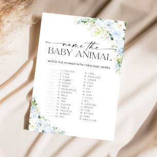 Hellblaues Blumen Namens das Baby-Tier-Spiel