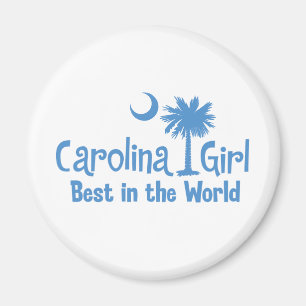 Hellblaues Carolina-Mädchen am besten in der Welt Magnet