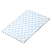 Hellblaues diagonales Gingham-Muster Notizblock (angewinkelt)