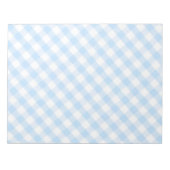 Hellblaues diagonales Gingham-Muster Notizblock (Vorderseite)