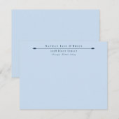 Hellblaues Elegant Personalisiert mit Name-Adresse Mitteilungskarte (Vorne/Hinten)