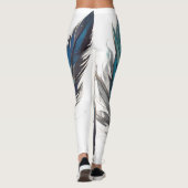 Hellblaues Federtrio Leggings (Rückseite)