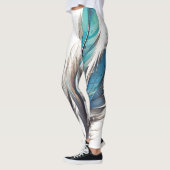 Hellblaues Federtrio Leggings (Links)