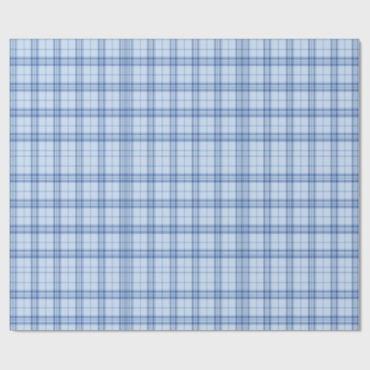 Hellblaues Fensterpaneel-Karo Geschenkpapier (Flach)