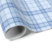 Hellblaues Fensterpaneel-Karo Geschenkpapier (Rolleneckpunkt)