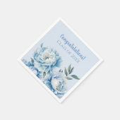 Hellblaues florales Abschluss-Design  Serviette (Ecke)