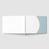 Hellblaues, gelb gepolstertes Ovalenmuster auf Wei Gästebuch (Voll)